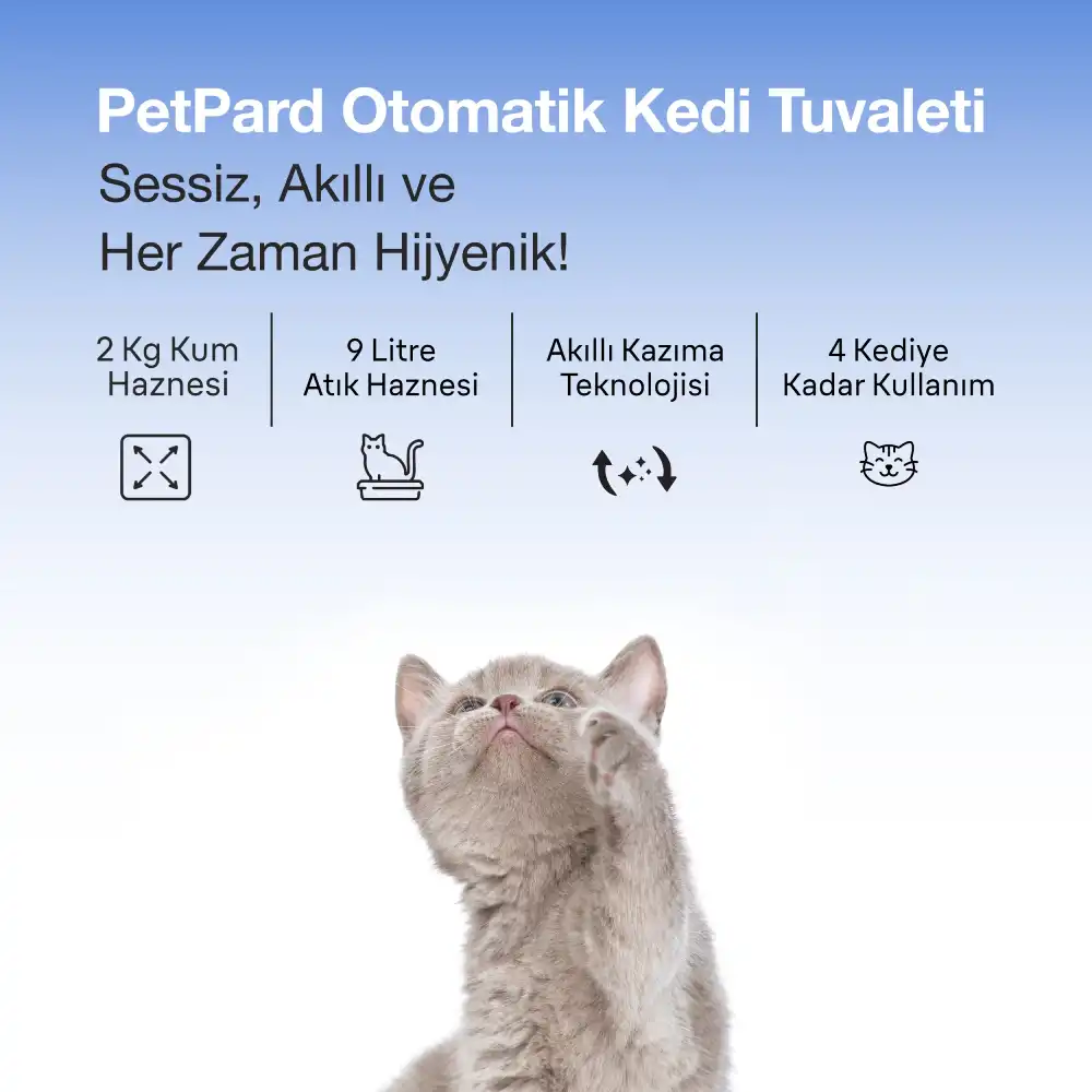 PetPard Akıllı Otomatik Kedi Tuvaleti - Fakir (2)